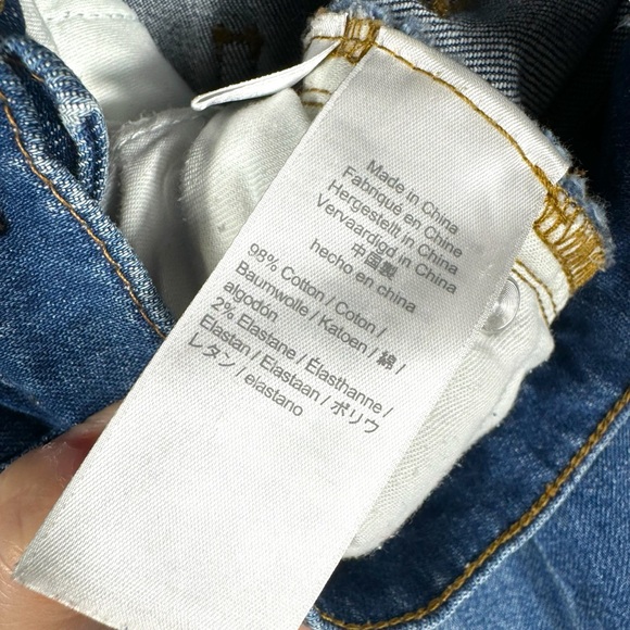 J Crew Jeans Button Front Denim Knee Length Skirt, Medium Wash, Size 24/00 - Picture 6 of 10